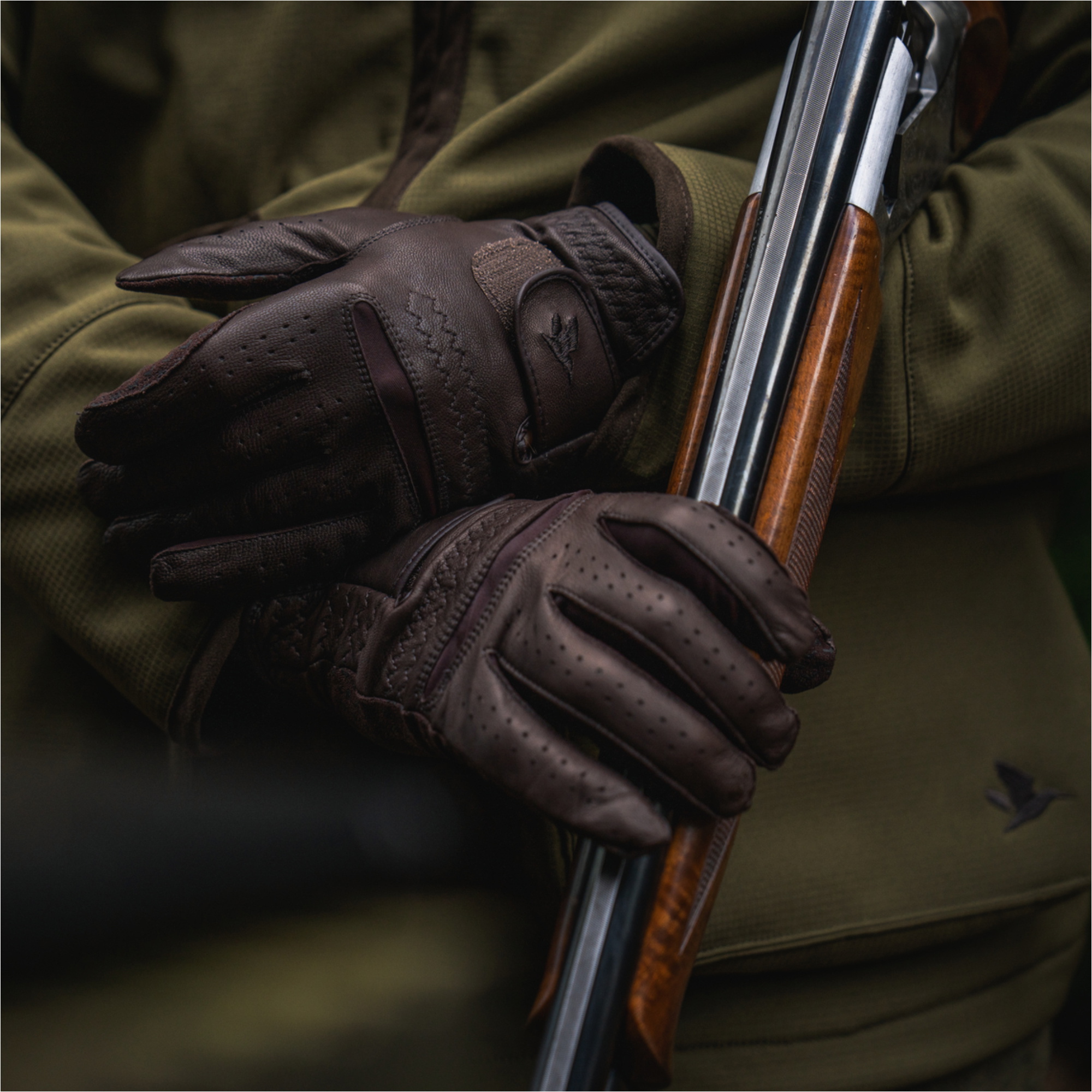 2025 Seeland Mens Aim Shooting Gloves 40437 - Chocolate Torte